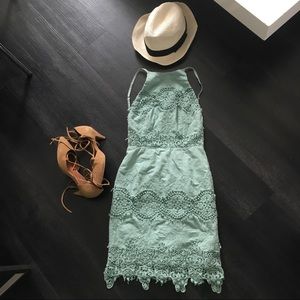 Lulu's bareback halter bodycon dress